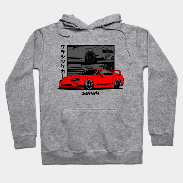 Red Supra JDM Hoodie by GoldenTuners